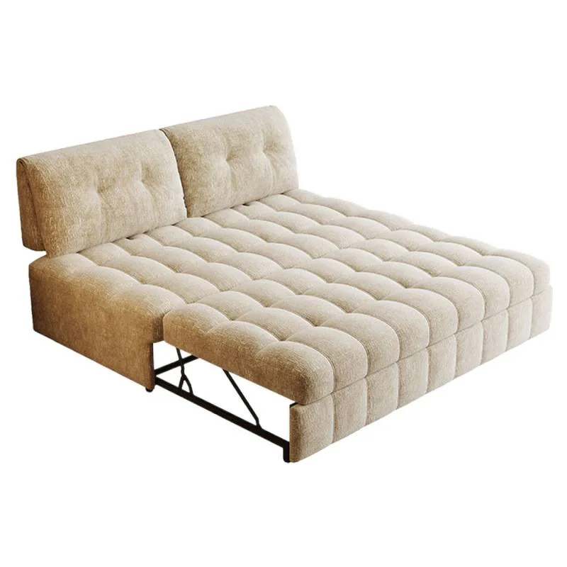 Multifunctional sofa bed dual-purpose foldable study apartment without armrests puff fabric so******ch break bed
