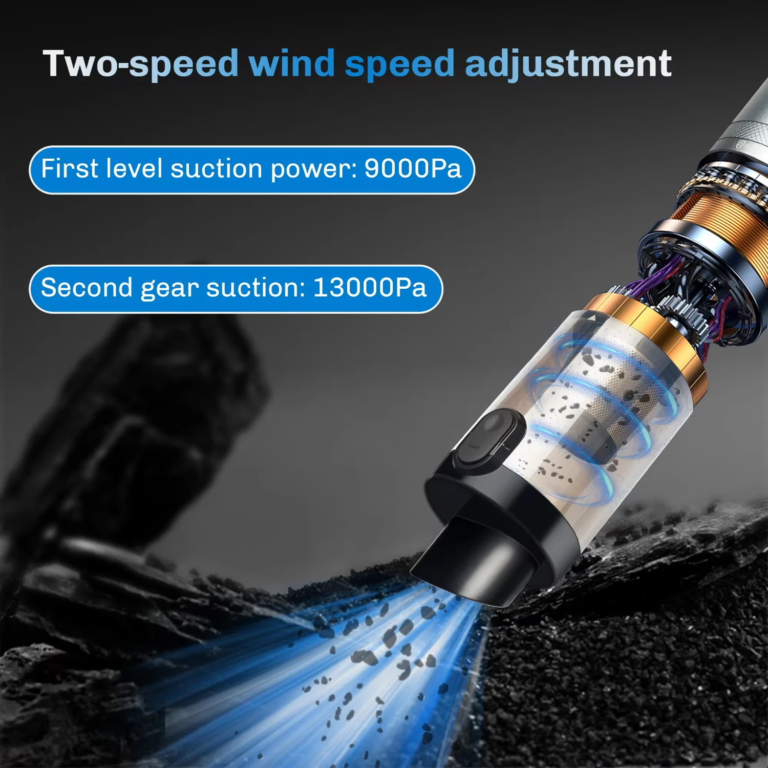 2024  13000Pa Mini Car Vacuum Cleaner Portable Wireless Handheld Cleaner   Office Appliance Poweful Cleaning Machine