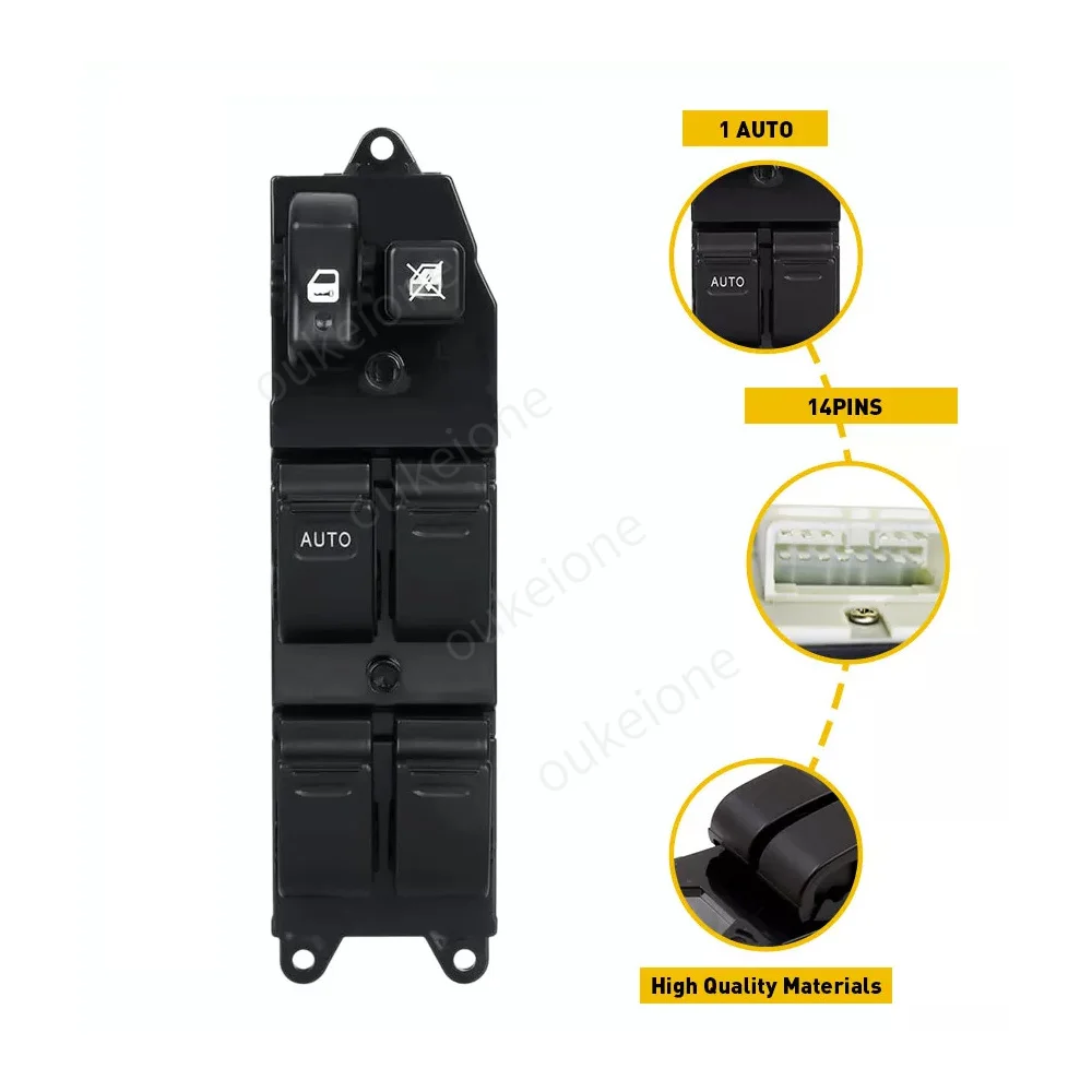 84820-60090 for 1997 1998 1999 2000 2001 Toyota Camry Corolla Driver Side Power Master Window Control Switch Button 8482060090