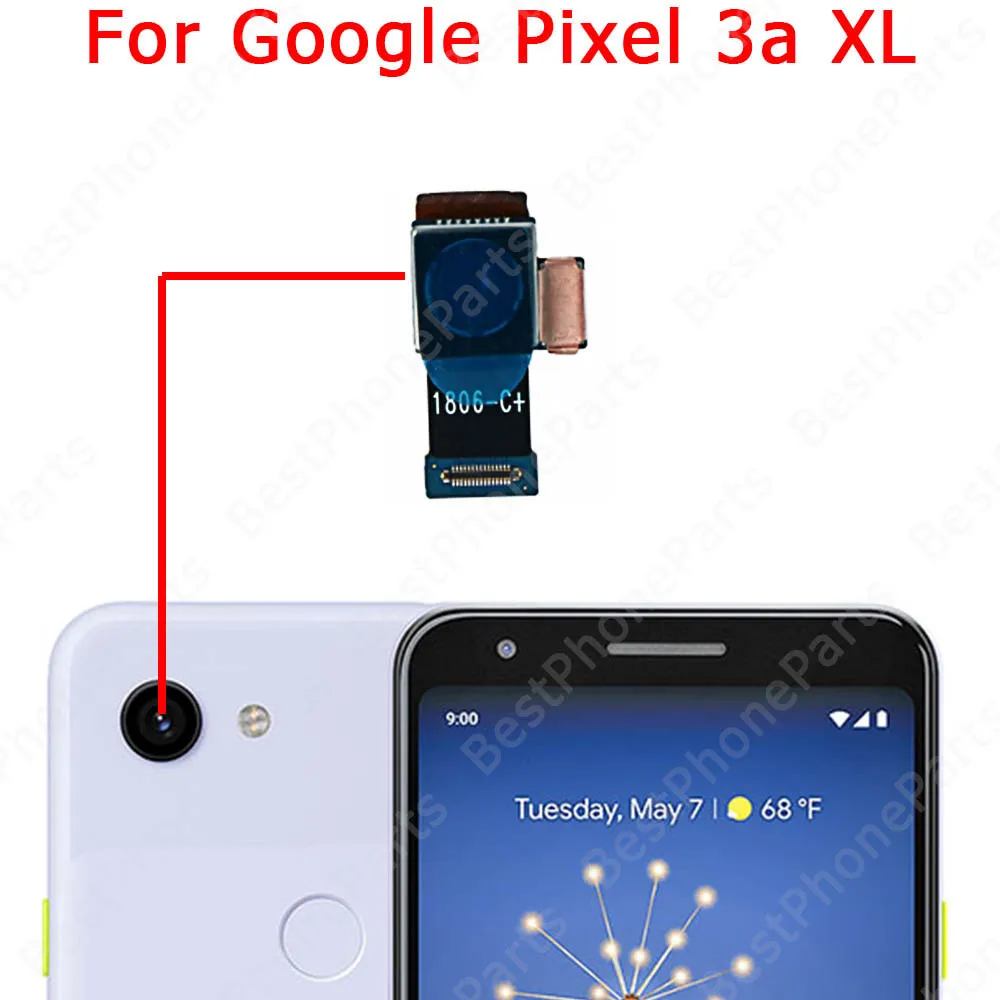 Front Rear Back View Facing Big Camera Module For Google Pixel 2 3 3a XL Selfie Camera Flex Replacement Spare Parts