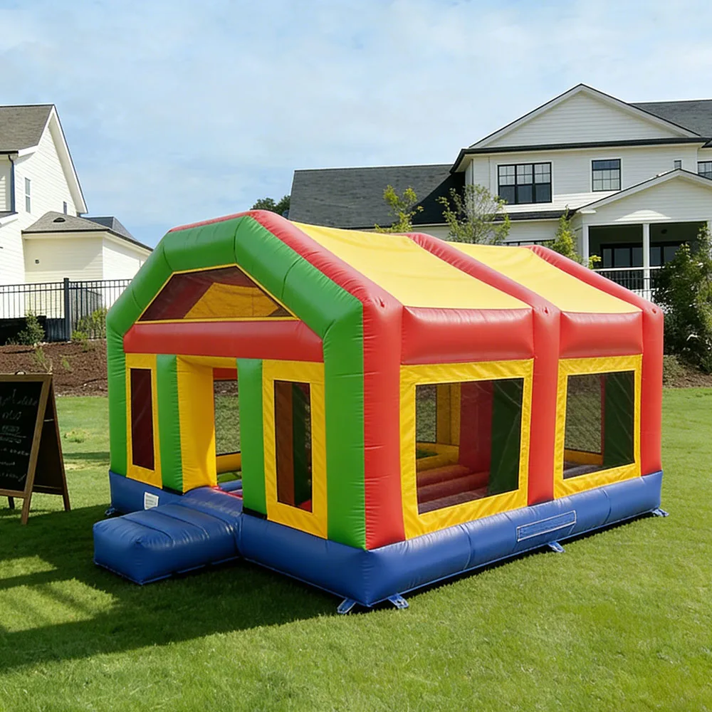 遊び場用バウンサーコンボ、屋外用ジャンプ式バウンスハウス、誕生日パーティー用インフレータブルパークバウンサー遊具