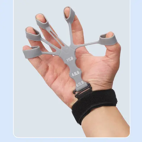 Finger 5 Finger Durable Silicone Wrist Puller Stretching Tool Exercise Finger Trainer Aids Hand Training Strength Exercise