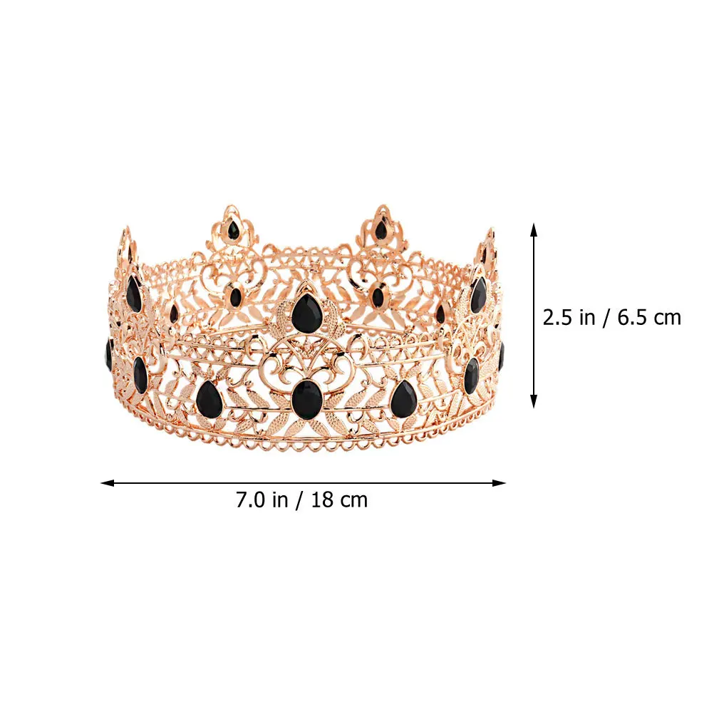 Couronne de Style rétro pour hommes, accessoire de Cosplay pour fête de mariage, accessoire de Costume de spectacle, bijoux couronne dorée