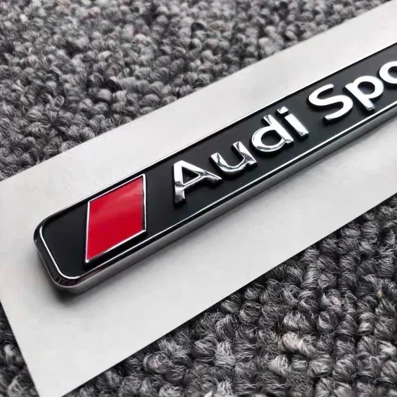 Car Styling Audi Sport Emblem Auto Body Fender Decoration Trunk Sticker For Audi A4 B9 A3 8P 8l Q3 A5 A6 C6 C7 S5 S4 RS TT MK2 view 4