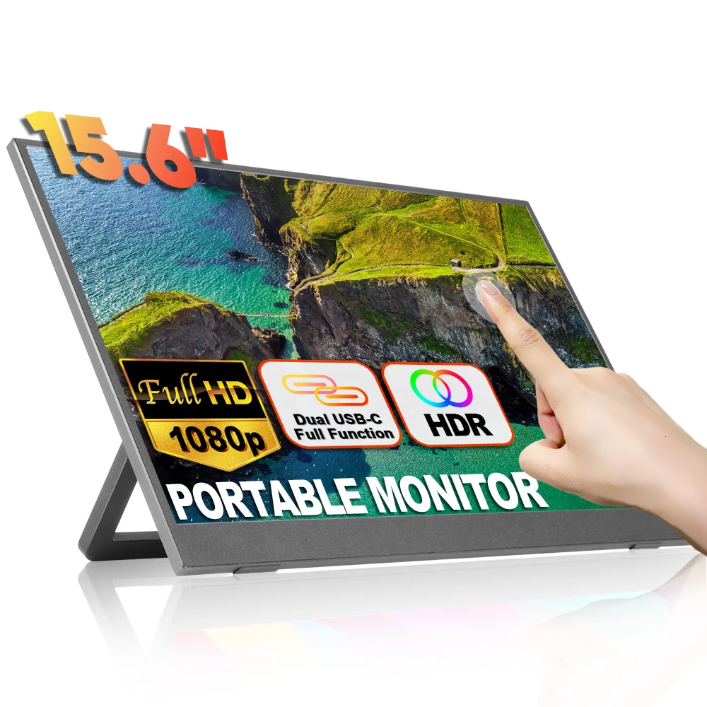 

15.6-Inch Dual Monitor Portable Laptop Screen 1080P External Touchscreen LCD Features