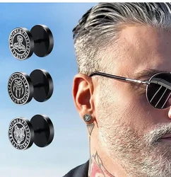 Gothic Norse Viking Runes Stud Earrings for Men Boys,Rock Punk Stainless Steel Valknut Wolf Head Compass Celtic Knot Earrings