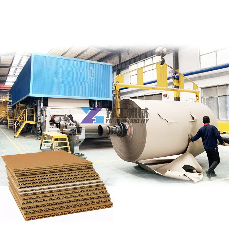 80 Ton Size 2800 Mm Test / Flute Paper Making Machine with Wheat Straw Pulper