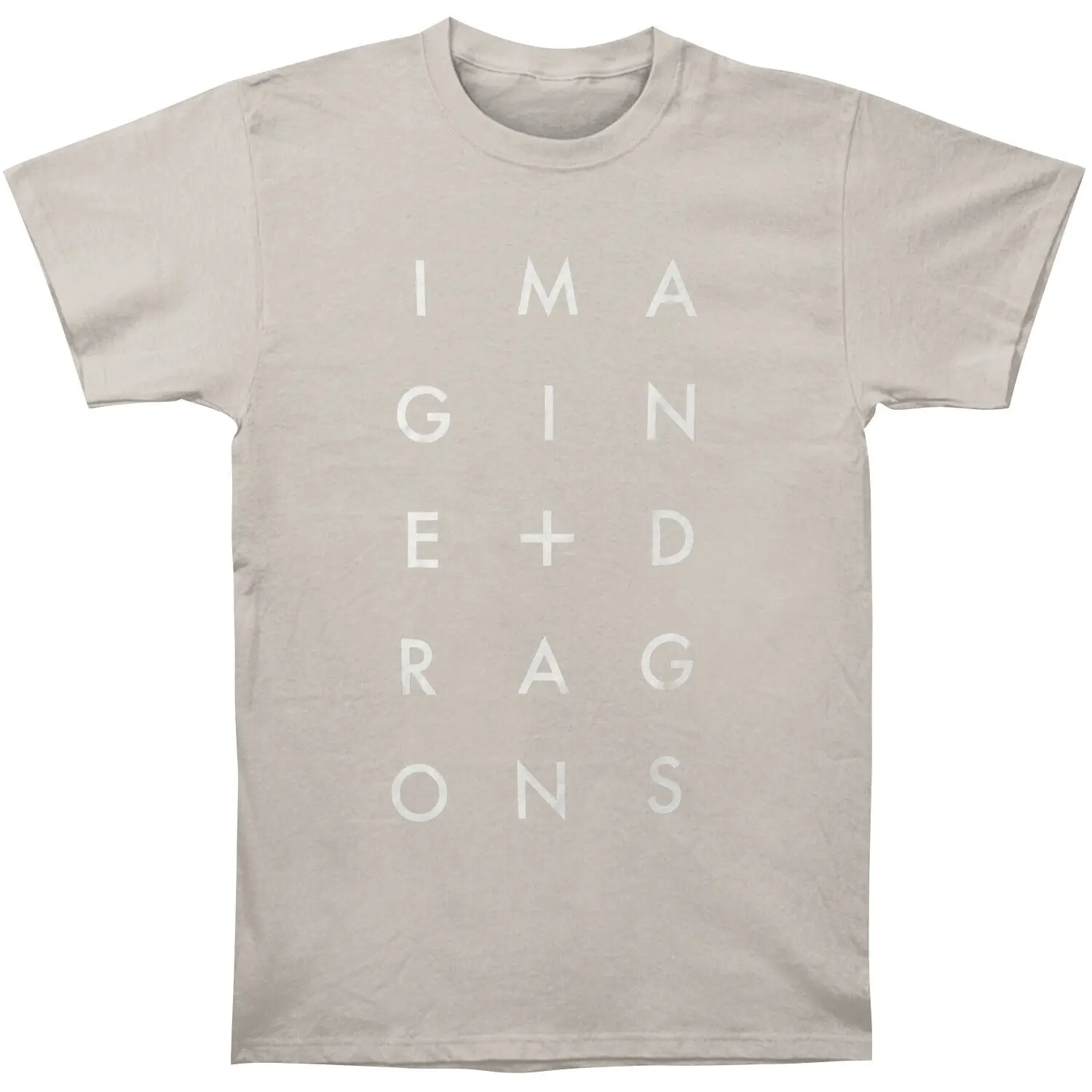 Men's Imagine Dragons Stacked Logo Slim Fit T-shirt X-Large Platinum