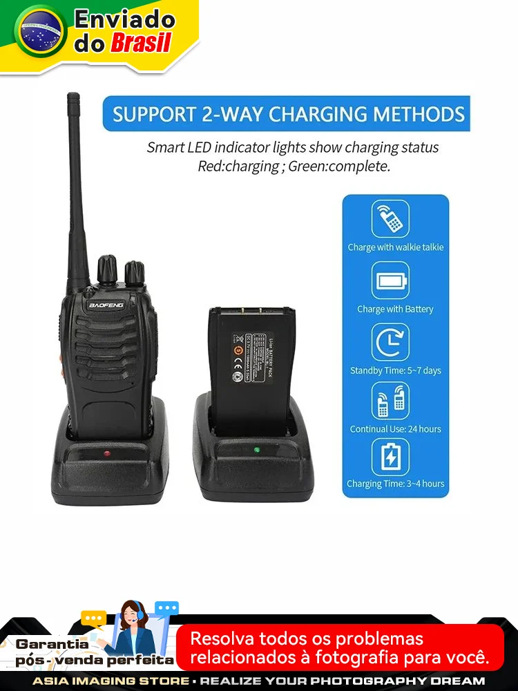 1/2 Uds Baofeng BF 888S Walkie Talkie UHF 400 470MHz 888s transceptor de Radios Ham bidireccionales de largo alcance para Hotel de caza