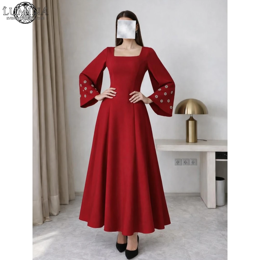 Lumina Custom Made Women's Wedding Party Attire Fishtail Skirt Evening Dresses Wedding Guest Dress Woman Dresses Elegant Slit