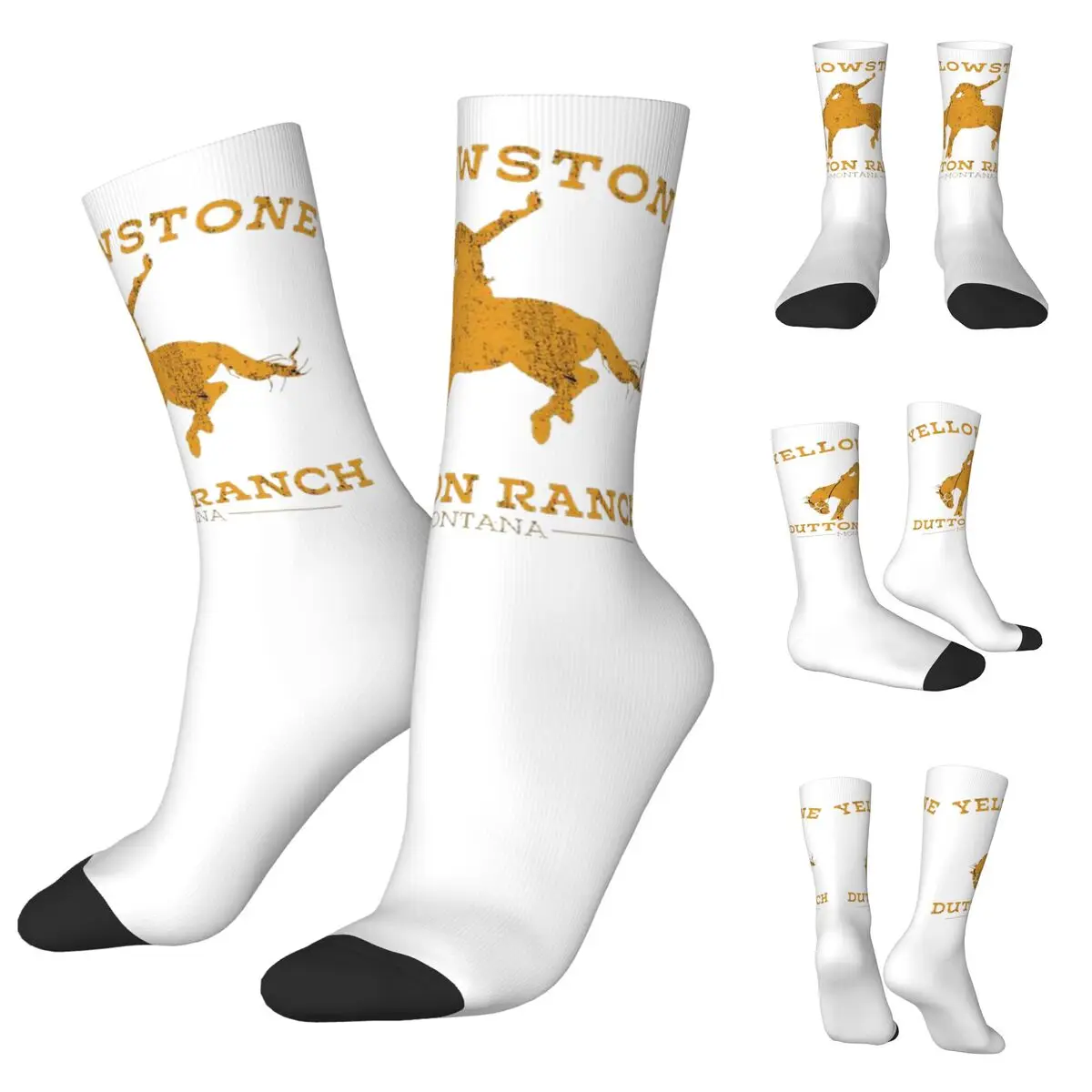 Cowboy Et De Yellowstone Dutton Ranch Men Women Socks,Motion Beautiful printing Suitable for all seasons Dressing Gifts