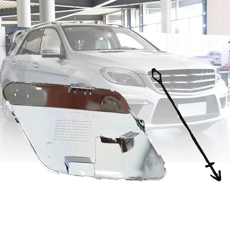 Car Styling Accessories Plastic Front Bumper Chrome Tow Eye Hook Cover Trim 1668851223 for Mercedes W166 Ml350 Ml500