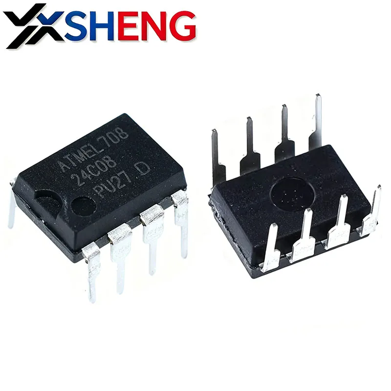 10PCS 24C02 DIP-8 DIP-8 Integrated Circuit Memory Chip 24C04 24C08 24C16 24C32 24C64 DIP IC