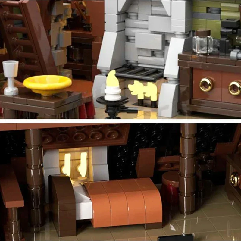 Klocki konstrukcyjne Moc, model ulicy, ciepła chatka bohatera, klocki techniczne, zabawki do samodzielnego montażu, zabawki budowlane dla dzieci, prezenty świąteczne.