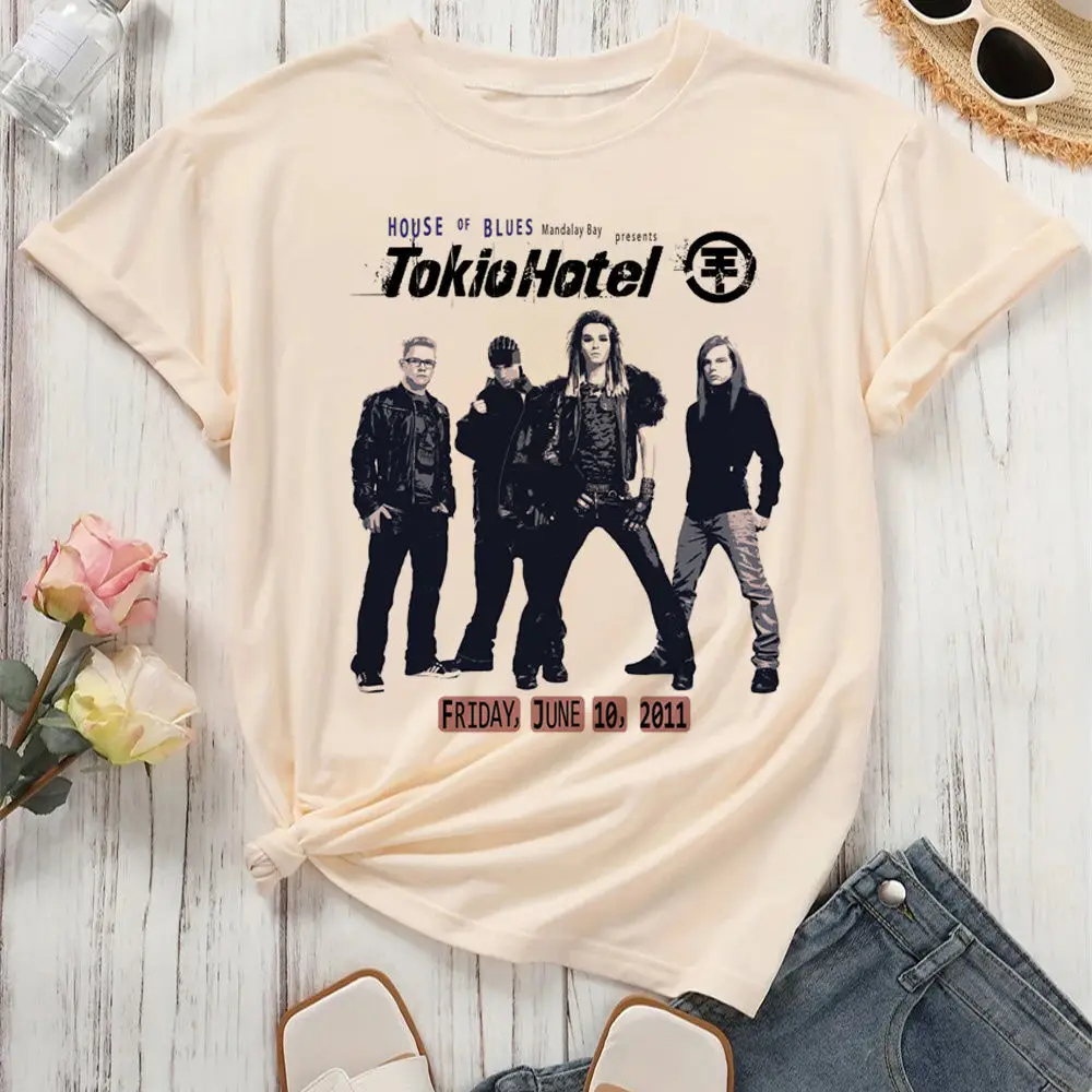 Tokio Hotel t-shirt teen 80s Graphic 2000s Pastel anime graphic t-shirt aesthetic Pastel Digital Classic Punk women