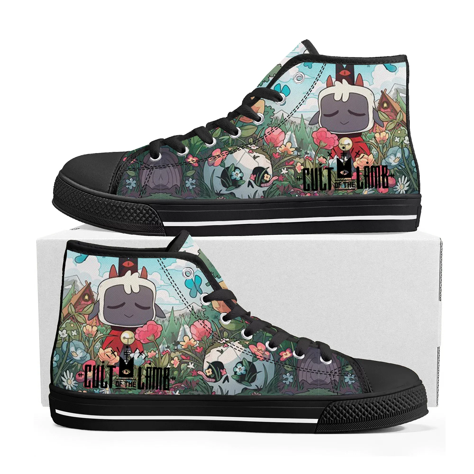 

Кроссовки C-Cult Of The High Top с мультяшным принтом для мужчин, женщин и подростков, высококачественные холщовые кеды, модные парные кроссовки на заказ