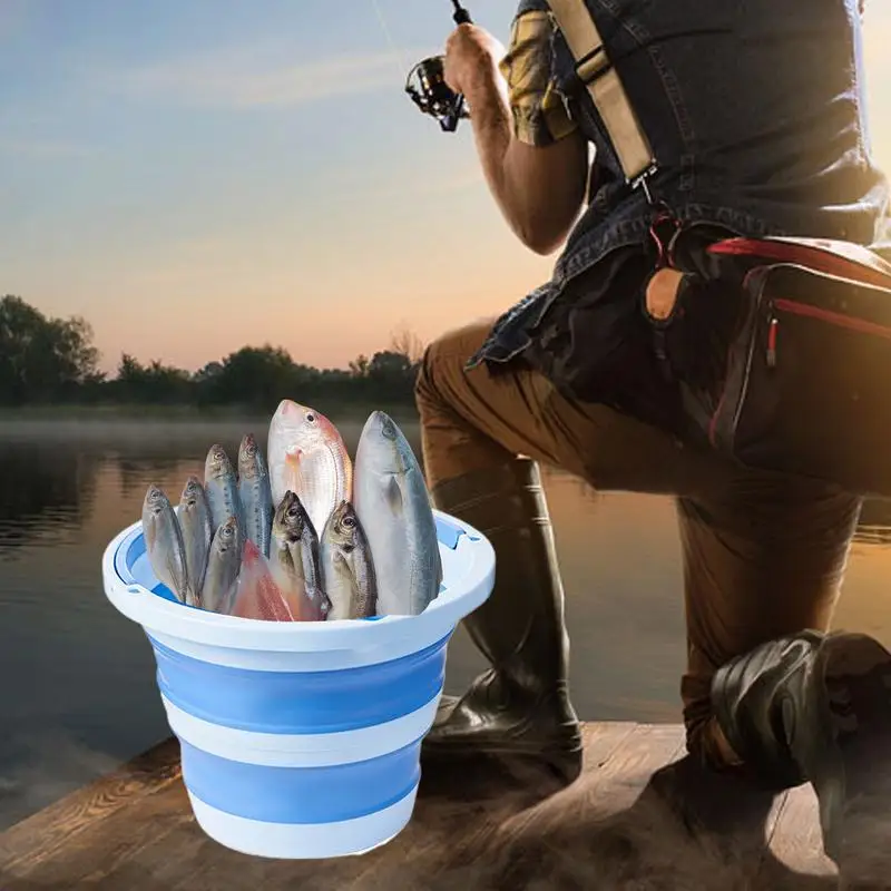 Portable Cleaning Bucket Water Container Bucket With Handle 6L Space Saving Outdoor Waterpot Portable Fishing Water Pail