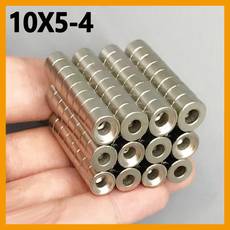 10-500pcs 10x5-4mm Magnet Round Hole Shape 10*5 Hole 4 for Kitchen Whiteboard Craft Office Fridge 10*5-4mm Accessory