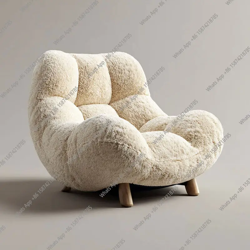 

Современный простой и пушистый односпальный диван, тканевый одноместный диван, кресло для гостиной, диван-книга, кресло