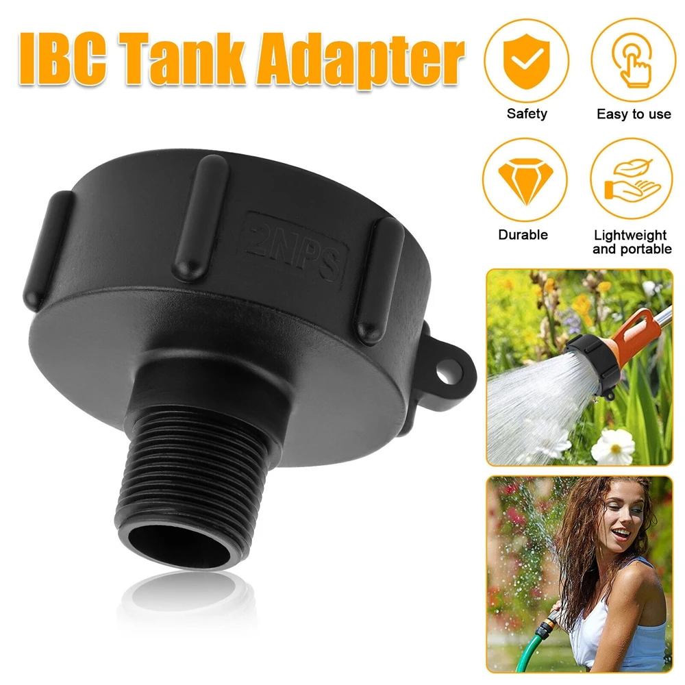 

IBC Tote Tank Water Adapter Fine Thread 2" Drain Plug Connector For Garden Hose