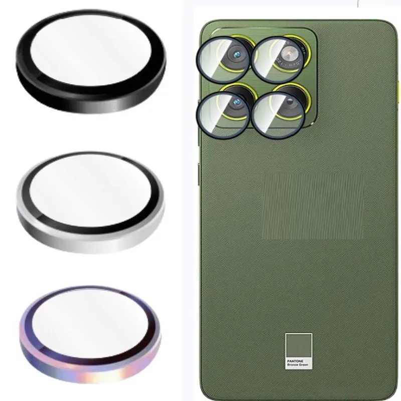 

for Motorola Edge 70 Moto X70 Air Lens Film Camera Cap Metal Ring Tempered Glass Lens Protector Anti Break Hard Film Cover