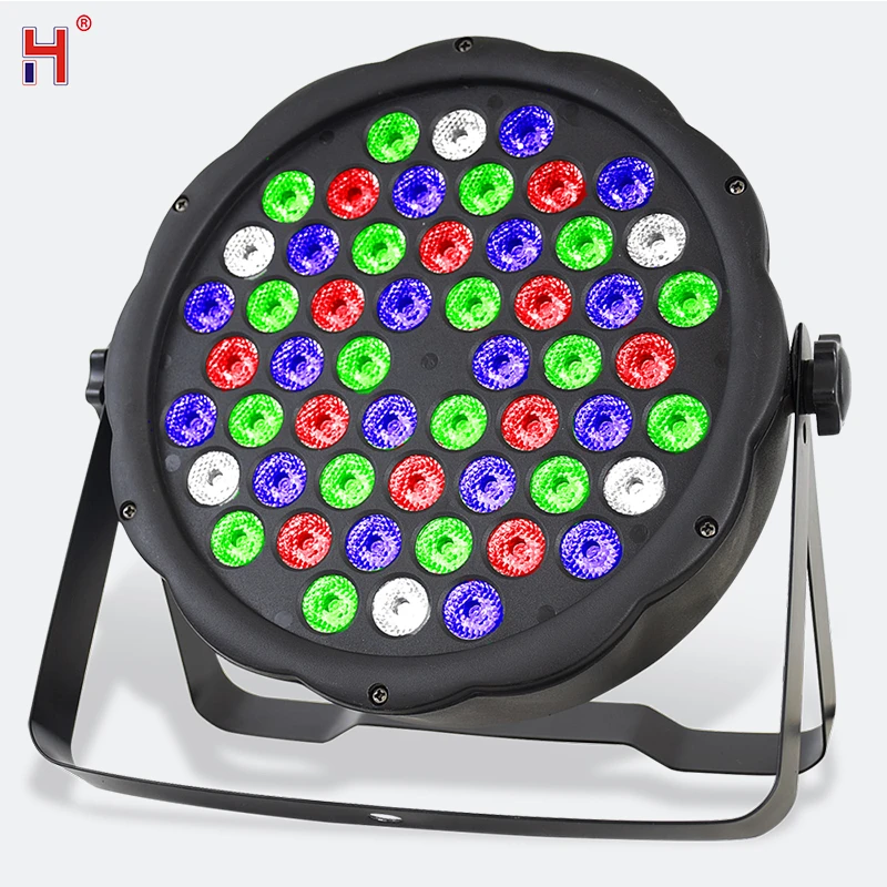 

HongYi Sound Activated LED Disco DJ Party Lights 54*3W Lyre RGBW Wash DMX Stage Light For Christmas Wedding Sound Party Lights