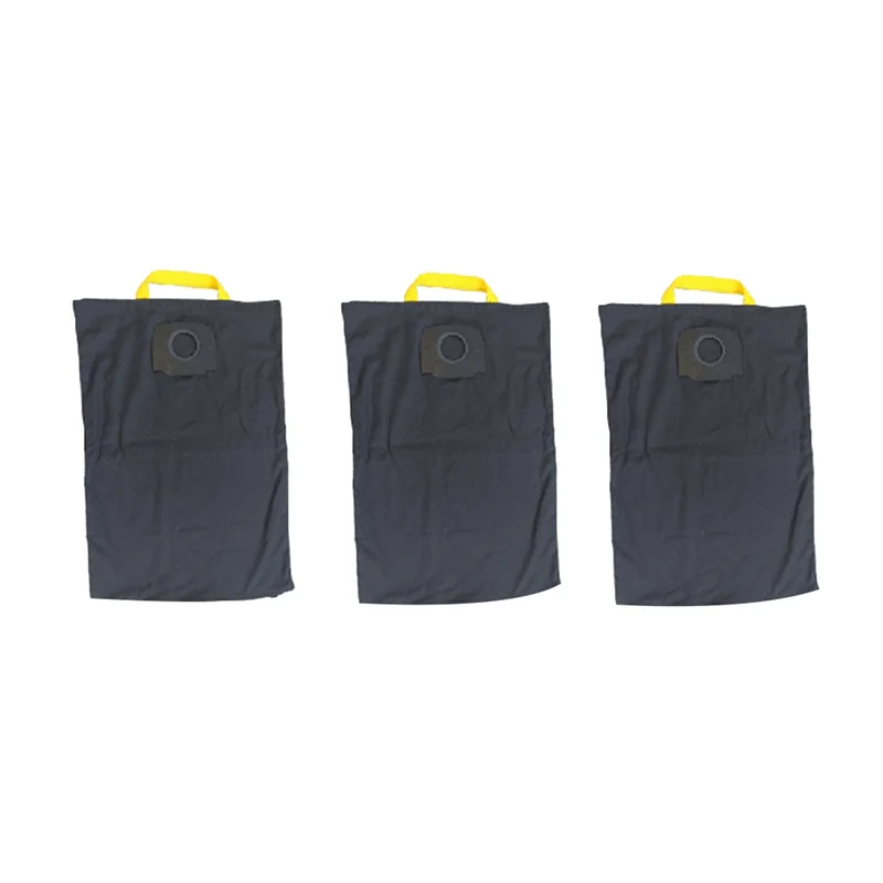 WORTHOWN-3 قطعة أجزاء القماش كيس لجميع الغبار قابل للغسل كيس مرشح ل Karcher WD4 WD5 WD6 أجزاء المكنسة الكهربائية أسود