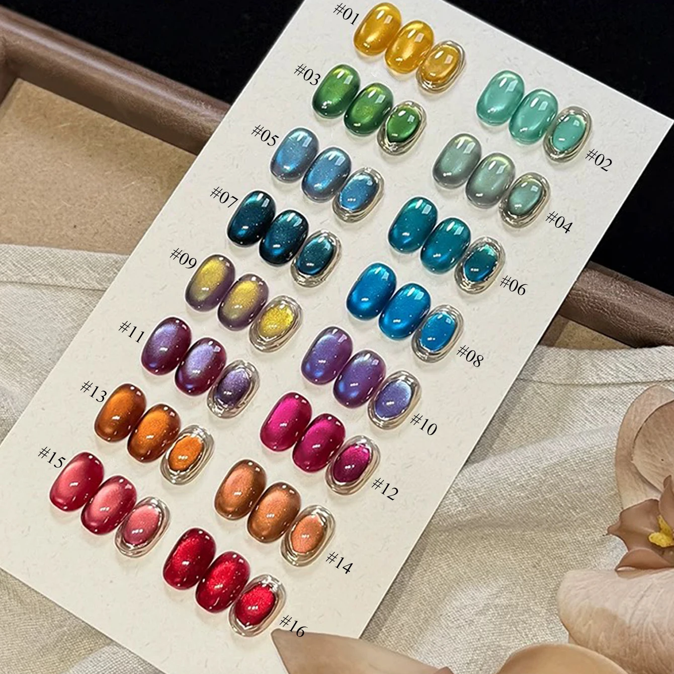 1 stks PSK 2025 nieuwe Emaille Cat Eye Gel Nagellak Whitening Blauw Paars Rood Groen Fonkelende Glazen Kraal Nail Art nagelbenodigdheden