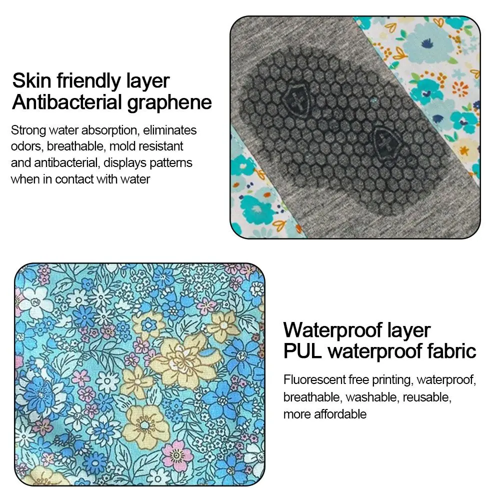 

Reusable Monthly Absorbent Menstrual Female Hygiene Elderly Prevent Urine Leakage Washable Panties Ecological Cloth Pads