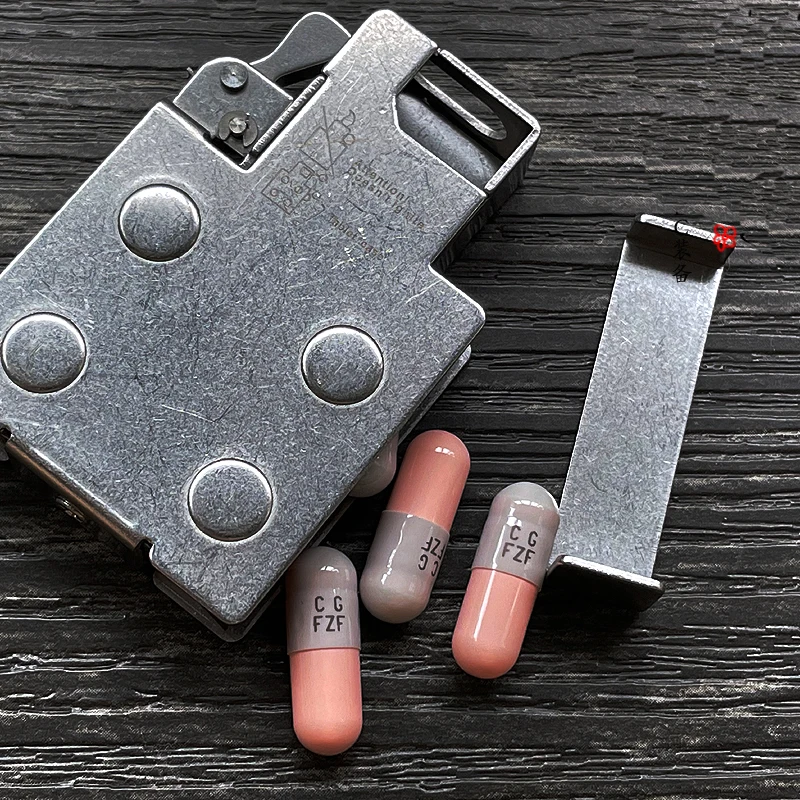 Stainless Steel Hidden Lighter Inner Liner Edc Portable Storage Box Candy Box Pill Container Compatible With ZP Machine Shell