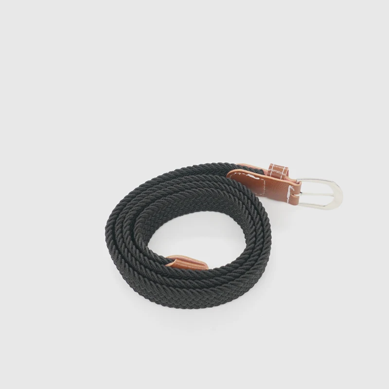 Fashion belt Woven canvas belt needle buckle elastic belt for men and women