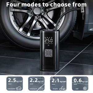 Portable air compressor for car tires, fast inflator, precise pressure, digital display, LED light, power bench 8 Main Air Compressor Sales - №6