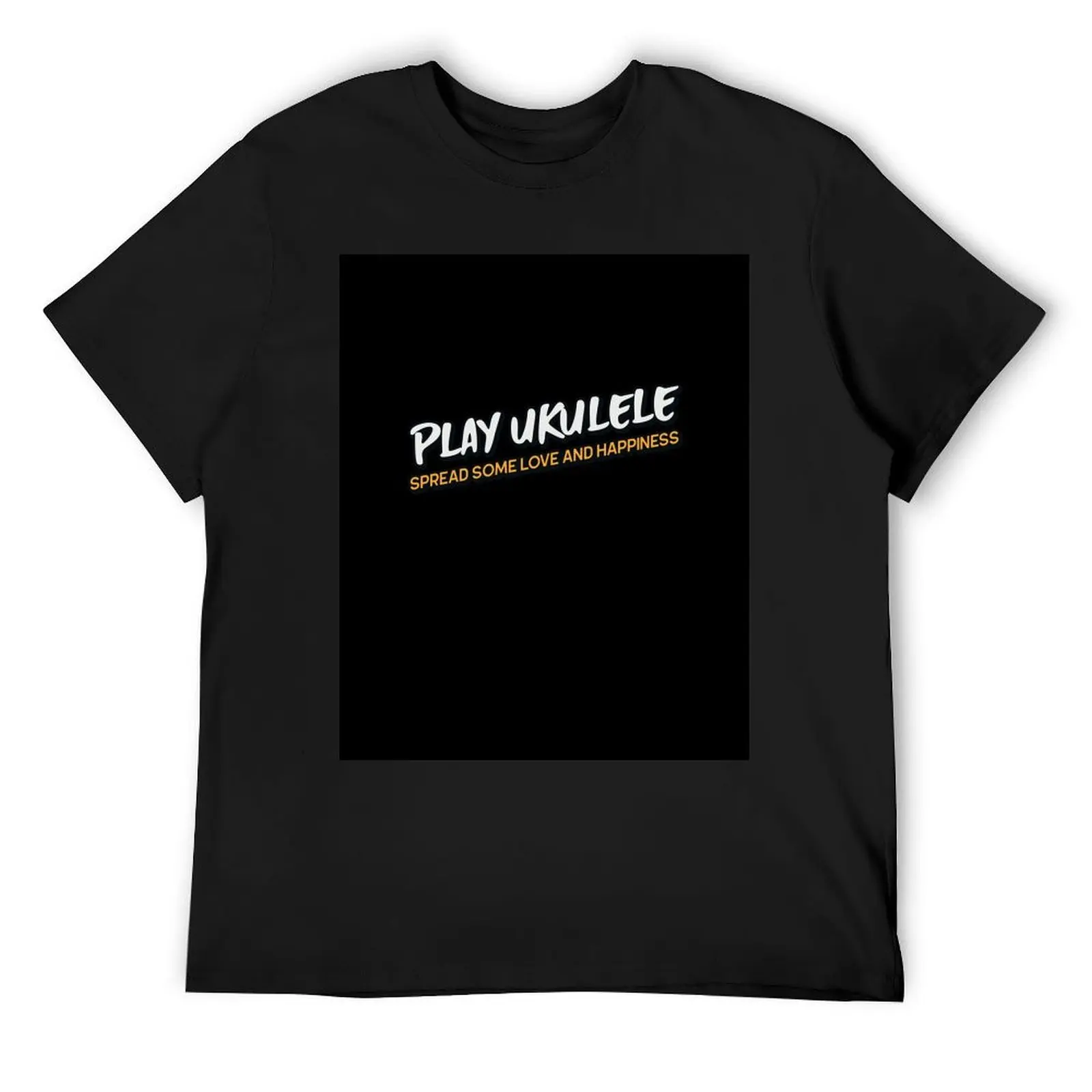 

Play Ukulele Spread Some Love And Happiness- Ukulele T-Shirt heavyweights graphic t shirts t shirt men 100℅ cotton