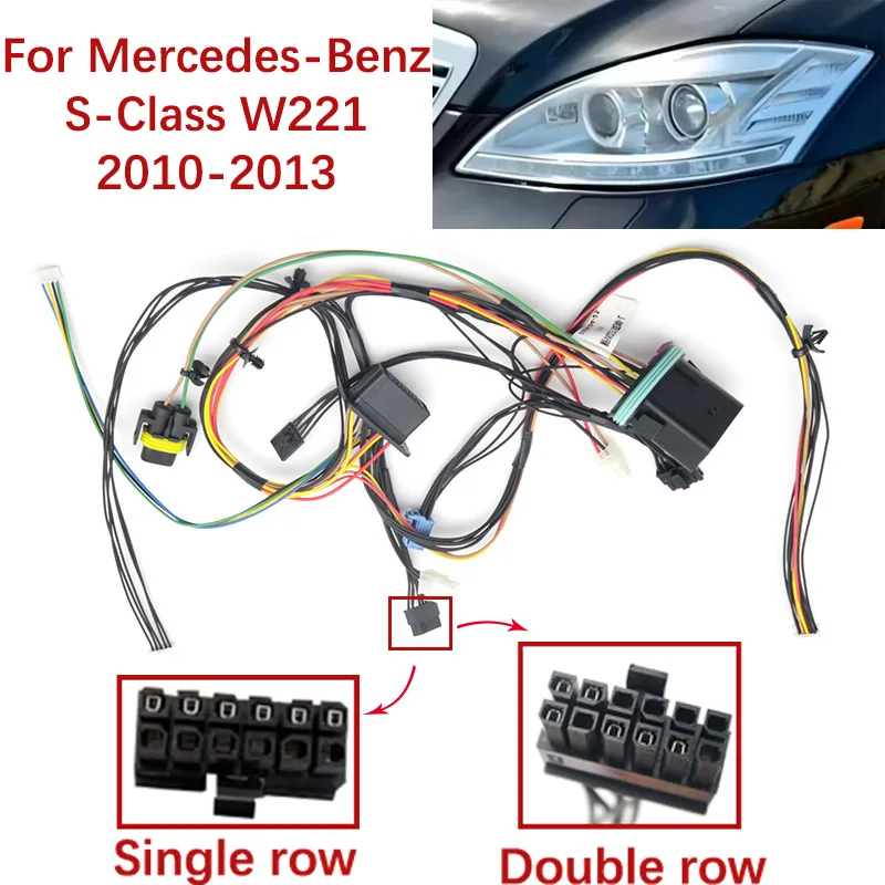 Component Plug for Mercedes-Benz S-Class W221 Car Headlight Wiring Harness 10-2013 S300 S350 Internal Plug Assembly Drive Module