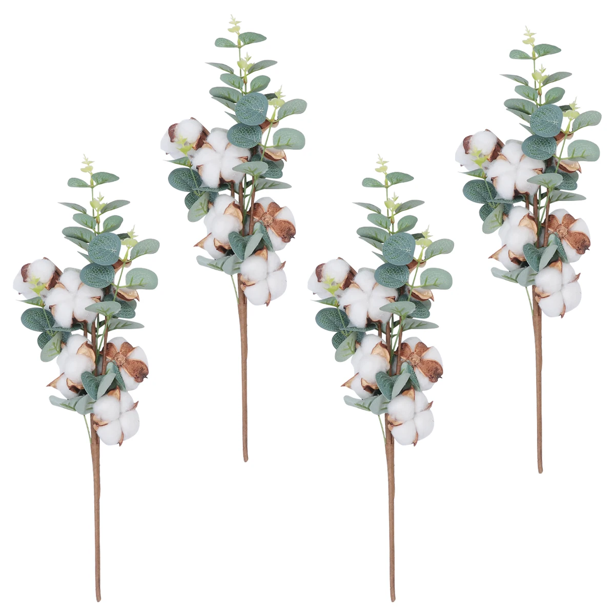 

4pcs Artificial Eucalyptus Leaf Wedding Decor Home ResortPlant Ornament Lifelike Eye Fatigue Relief
