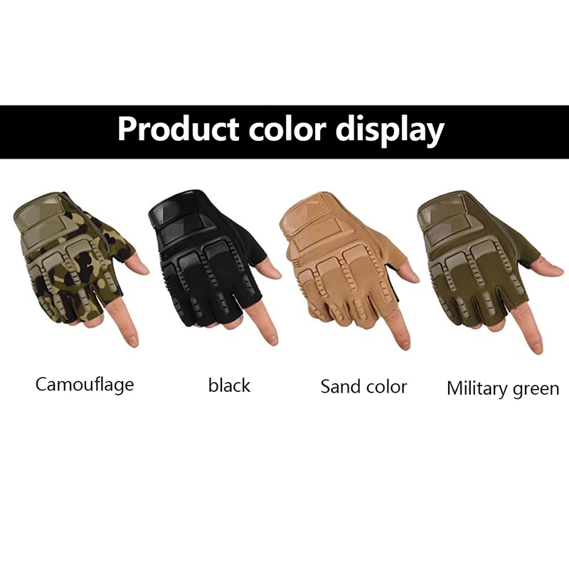 Anti-slip Wear-resistant Special Forces Training Sports Cycling Mountaineering Gloves Outdoor Tactical Half-finger Gloves