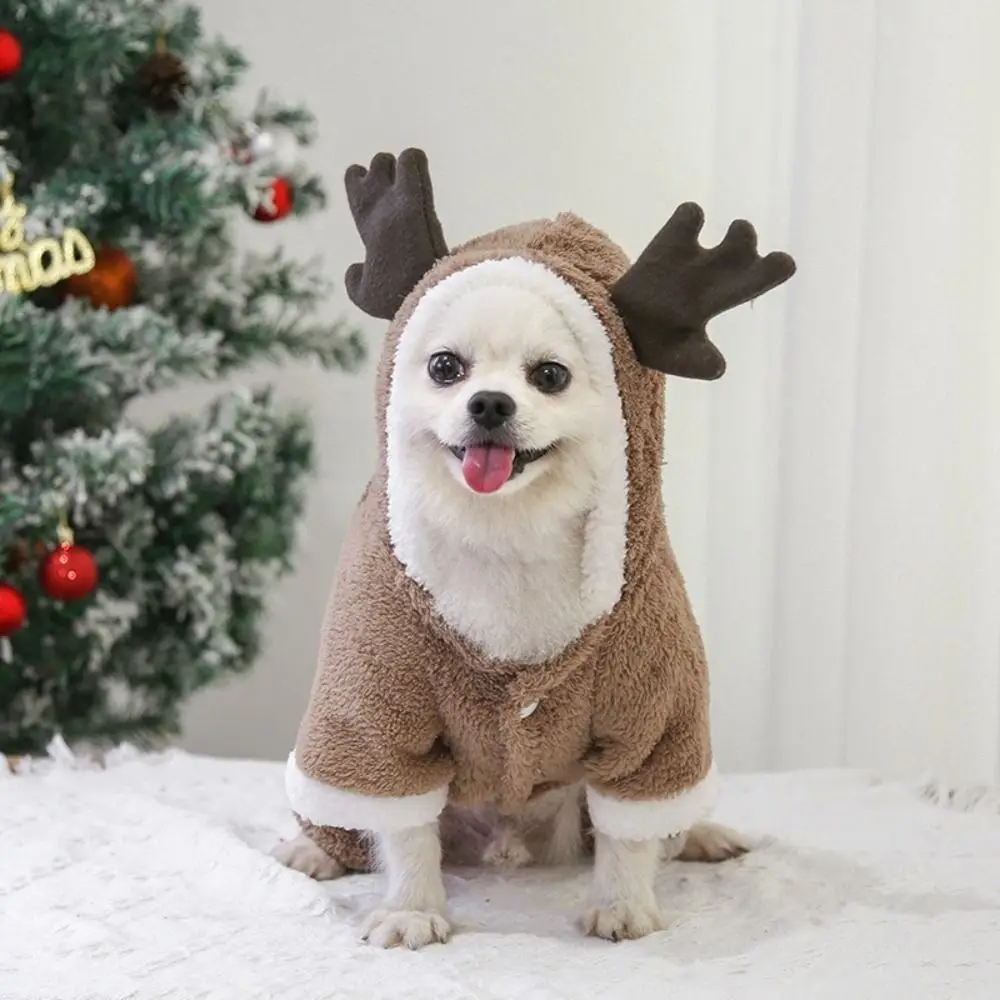 

Pet Supplies Thicken Dog Coat Hoodies Cartoon Warm Pet Cosplay Clothes Soft Comfortable Dog Sweatshirt Party