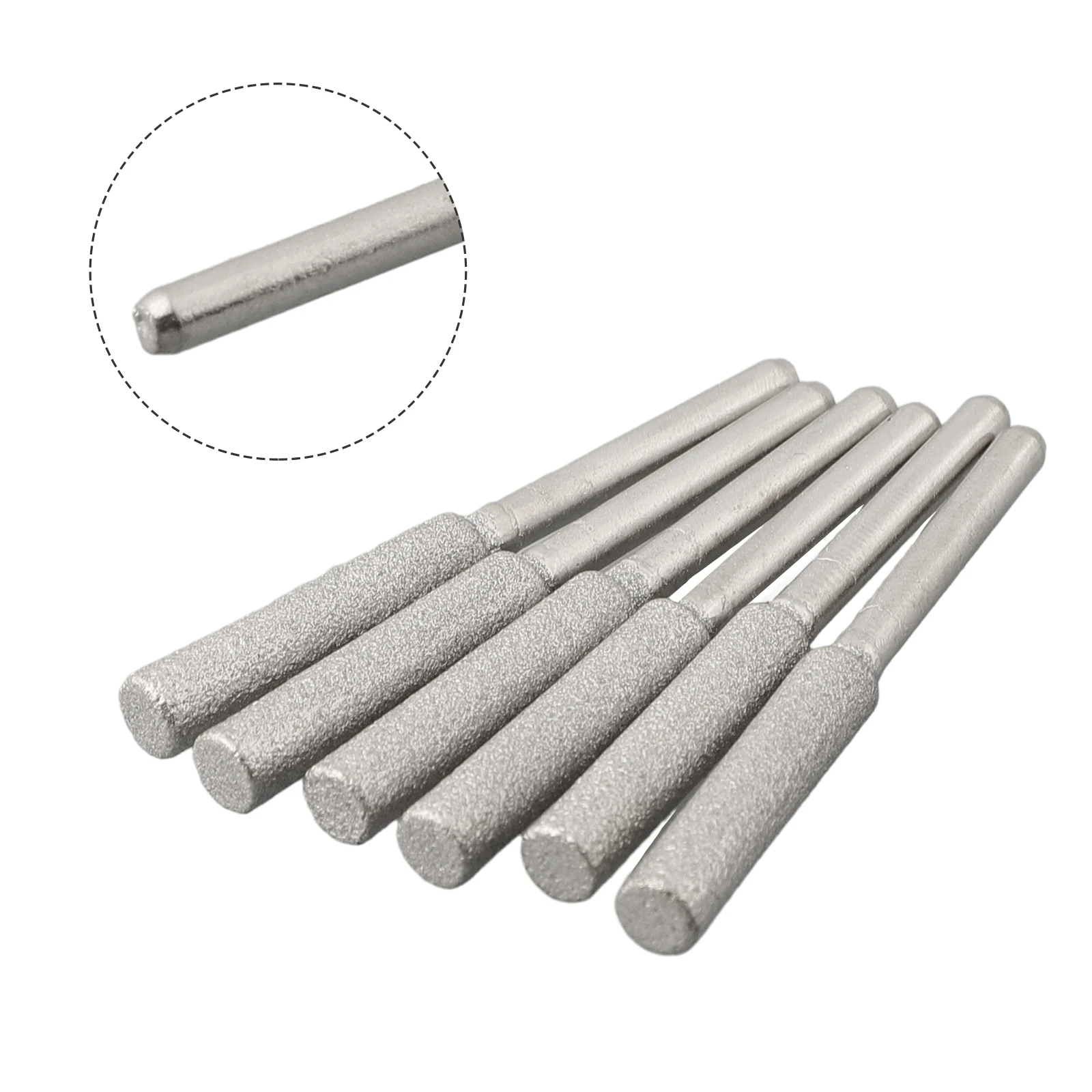Imagem -02 - Diamond Coated Cilíndrico Burr Chainsaw Sharpener Arquivo de Pedra Chain Saw Sharpening Carving Grinding Tools mm 4.8 mm 5.5 mm Pcs