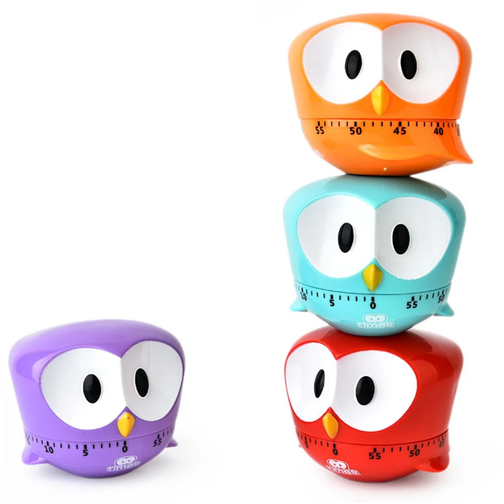

Kitchen Sky Blue Big Eye Eagle Shaped Mechanical Countdown Timer For Cooking Baking Eggs Pancakes Cake Classroom