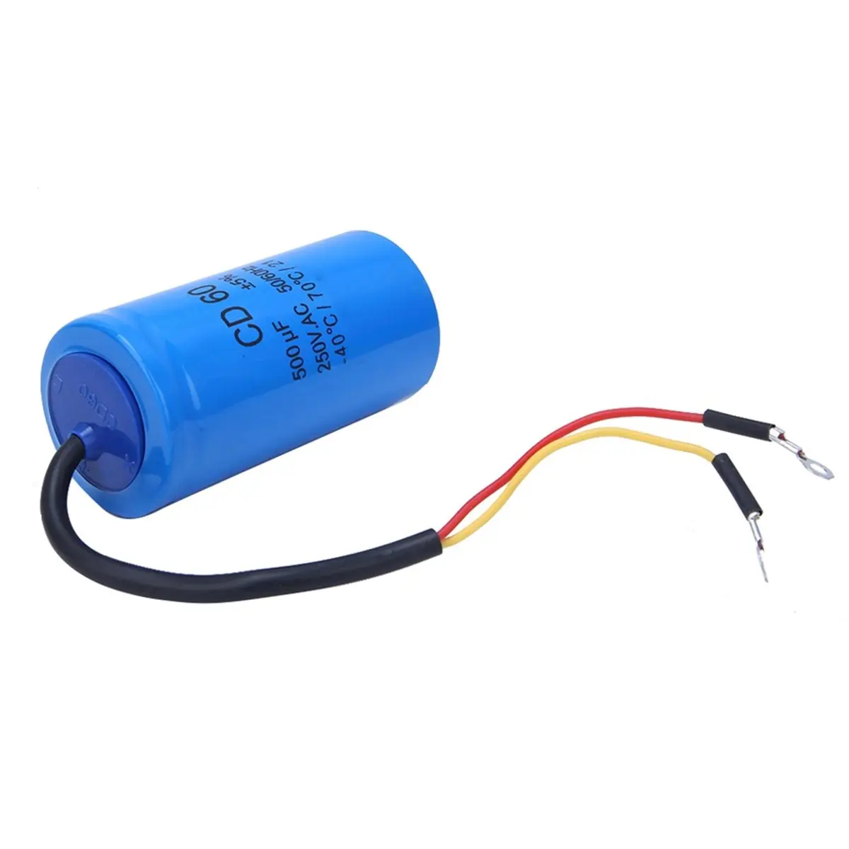 Starting Capacitor CD60 250VAC 500uf -40°C/70°C/21 High-Performance Explosion-Proof Capacitor with Lead Wires