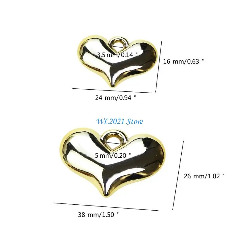G5GC 10pcs Acryl Abs Serce Wiseldants