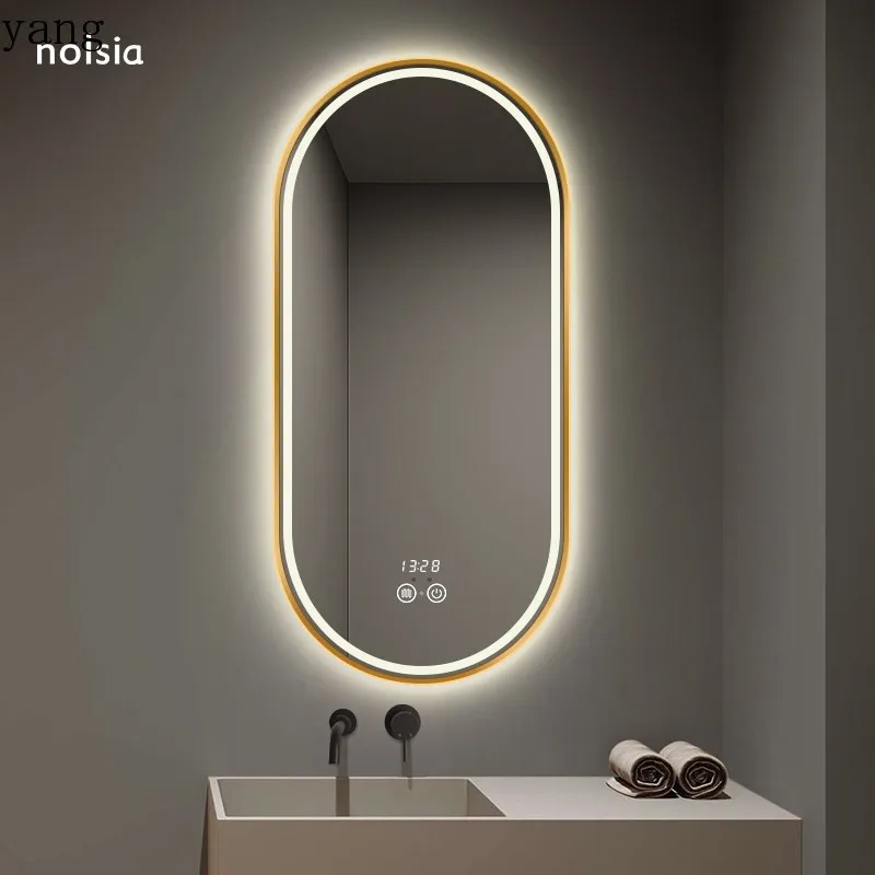 Immagine 3: Specchio da bagno moderno LMM con cornice, antiappannamento intelligente, per lavabo e vanità