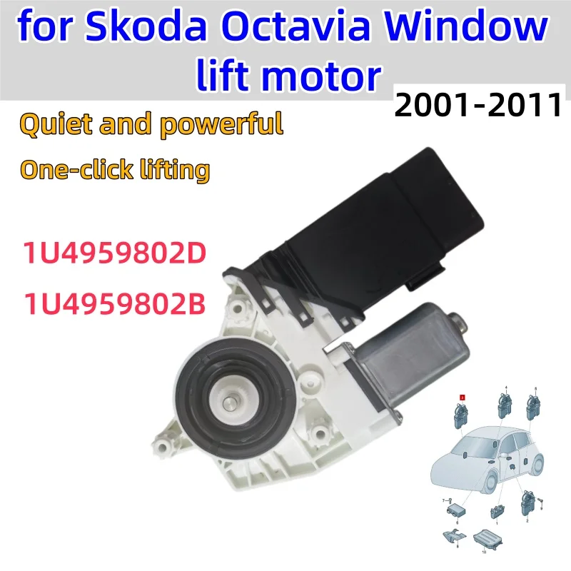 Skoda Octavia window lift motor driver door passenger door 1U4959801B 1U4959801D 1U4959802D 1U4959802B 2001-2011 1U4959811 812D