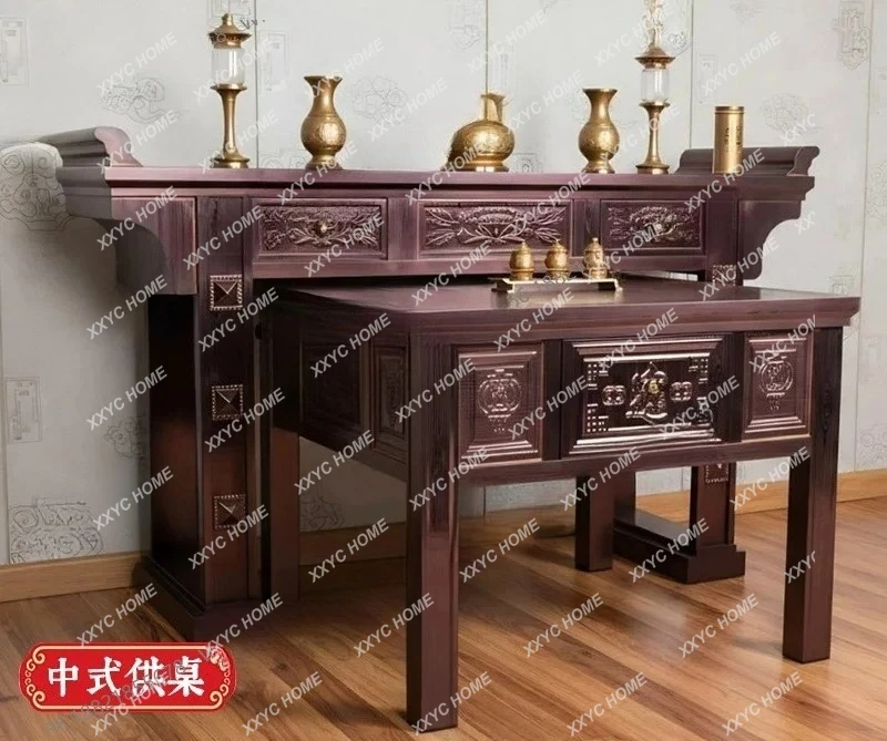 LThickened stainless steel shrine table for household shrine platform rural living room incense case Buddhist hall