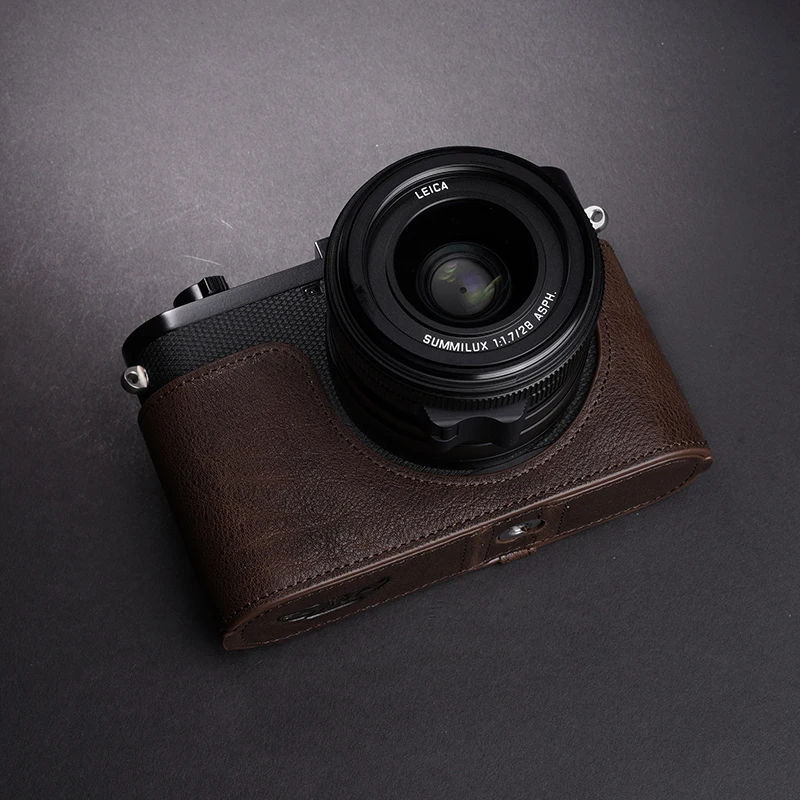 Genuine Leather Handmade Camera Half Case Camera Bag Design for Leica  Q2 Leica Q2 q2