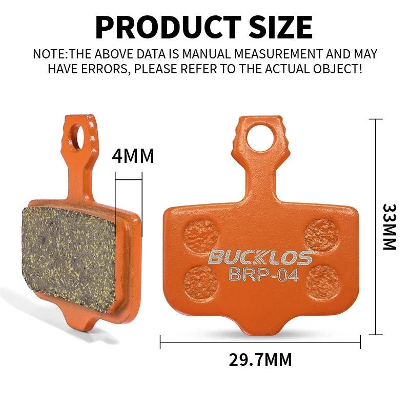 BUCKLOS Bicycle Hydraulic Disc Brake Pads for AVID EXILIR Metallic Brake Pads Metal Road Mountain Bike Brake Pads for SRAM DB5