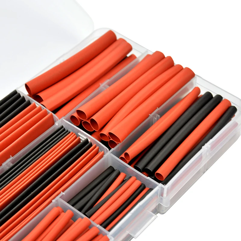

150 pcs Fire Retardant Heat Shrink Tubing Set Assorted Black Red Waterproof Sealing Sleeve For Electrical Auto Marine Cable