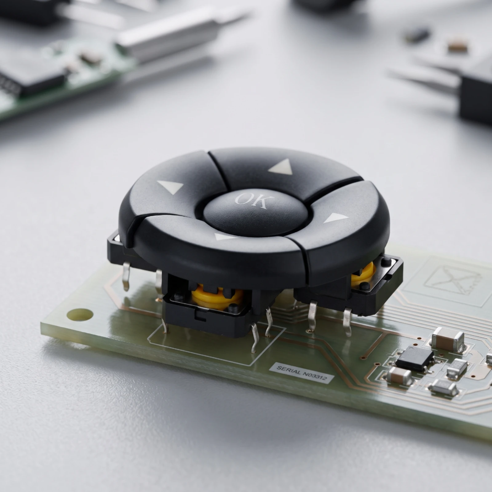 Five-Direction Navigation Button Compact Directional Switch with OK Button Electronic Part Panel-Mount Module Small for DIYers