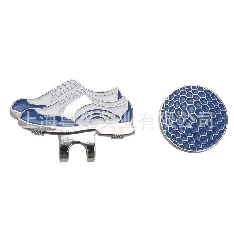 Golf Hat Clip With Detachable Magnetic Ball Marker Sneaker Pattern Golf Hat Clip Marker