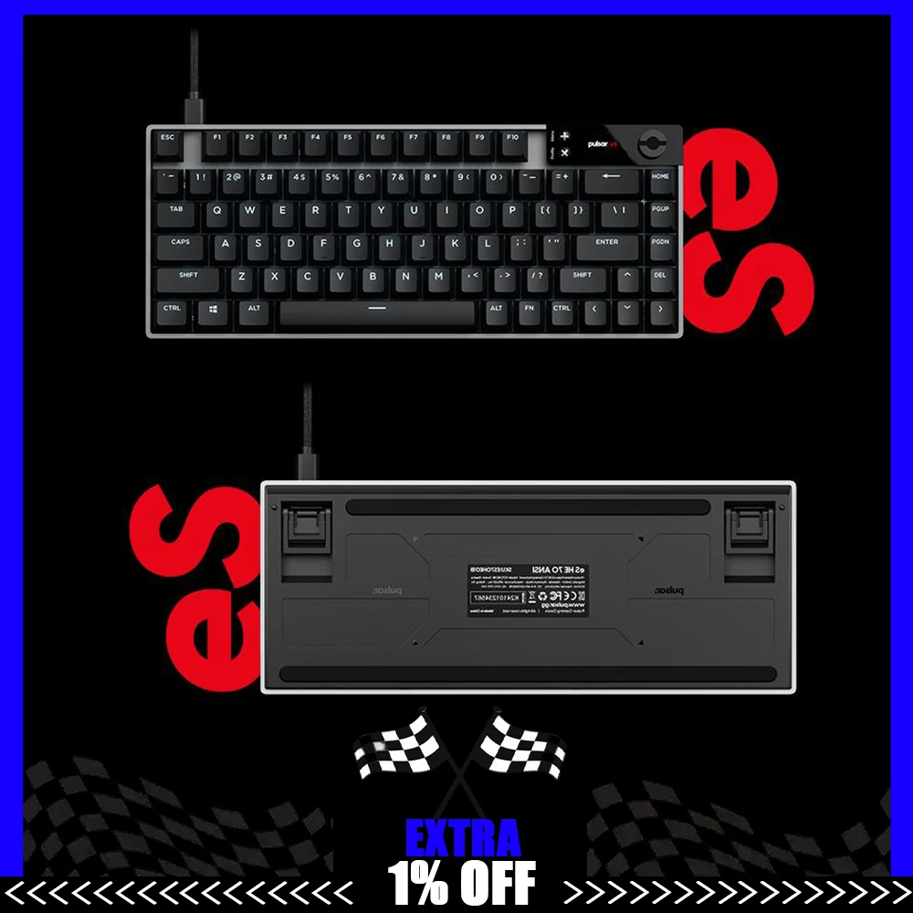 

Pulsar eS HE 70 ANSI Magnetic Switch Keyboard Wired Mechanical Keyboards 8000Hz RT0.05mm Gaming Keyboard Valorant PC Accessories